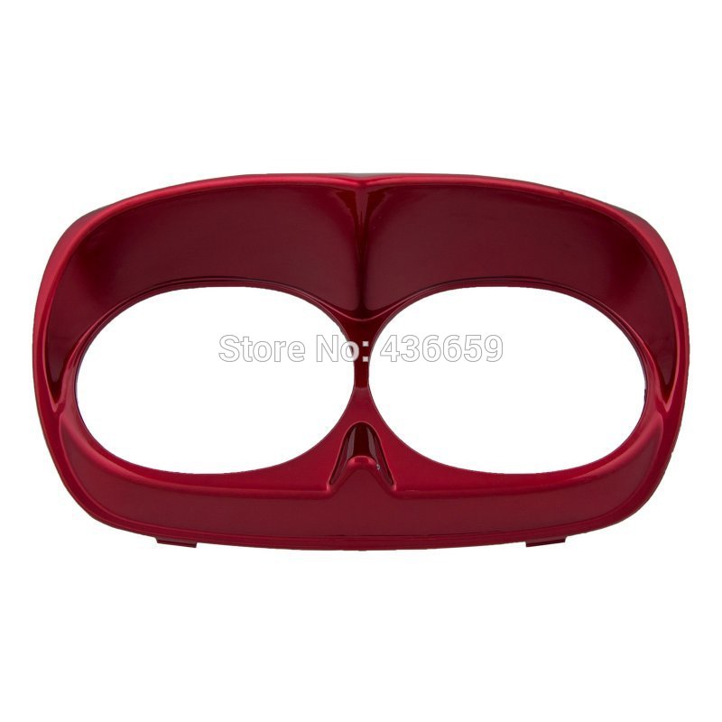Фотография Motocycle Red Headlight Bezel Scowl Outer Fairing For Harley Road Glide FLTRX 1998-2013 New