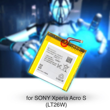100% Original Mobile Phone Battery for Sony Xperia Acro S LT26W 1840mAh Parts Build-in Li-ion 3.7V 6.9Wh LIS1489ERPC Bateria m18