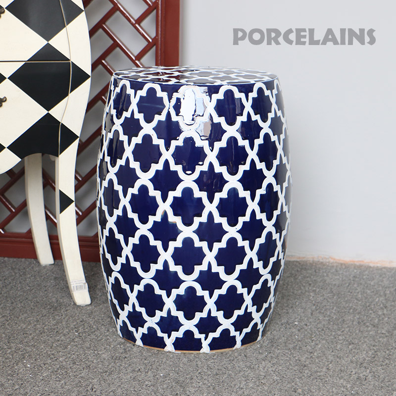blue and white porcelain garden stools ceramic