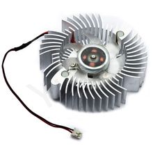1PC FREE SHIPPING 55mm 2 pin Computer PC VGA Video Card Heatsink Cooler Cooling Aluminum Fan #FS009
