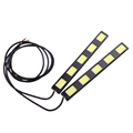 1Pair 10W COB 5 LED Car Daytime Running Light Bar DRL Driving Lamp White 12V