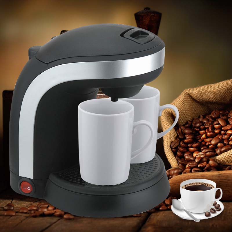220 240V Electric Double Serve 2 Cups drip coffee maker Cafetera express Fully automatic coffee machine