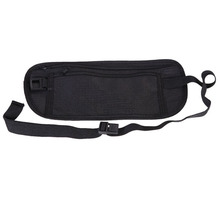 Breathable Mesh Cotton Cloth Close Fitting Security Pocket Money Waist Belt Pouch Bag for Outdoor Sport