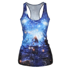 MuLian Spring New Tshirt Women Space Blue Galaxy Green Maple Leaf Ariel 3D Vests Sexy Fashion Tank Tops Women Fitness Sport Tops