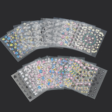 Bulk 50pcs bag Multi Color Pattern DIY Nails Tips Decoration Stickers Accessories Beauty Nail Art Sticker