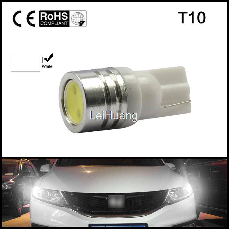 10pcs High Power T10 W5W 184 2450 2521 LED Door Light clearance Bulb 1W auto car