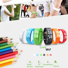 w2 Bluetooth 4.0 Fitness Activity Tracker Smart Band Wristband Pulsera Inteligente Smart Bracelet Not Flex ios