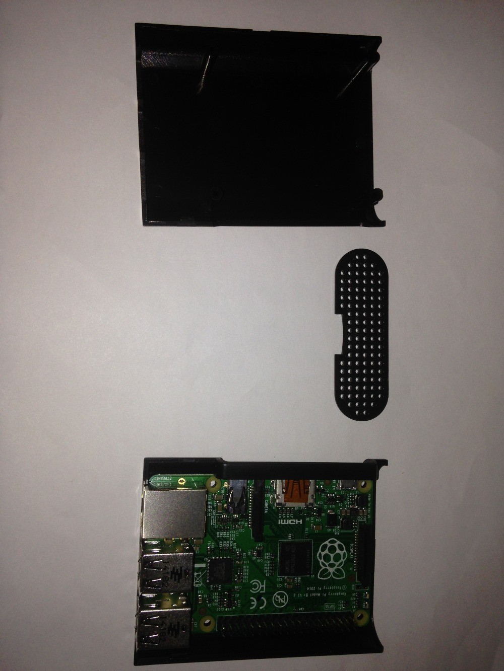Raspberry-Pi-Model-B-B-Plus-Black-Case-Cover-Shell-Enclosure-Box- ABS-box-PI-not