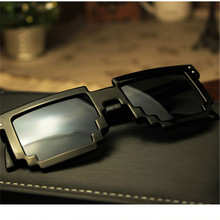Deal with it Glasses Thug Life Glasses Pixel Women Men Sunglasses Black Mosaic Sun Glasses Women’s Masculine Mirrored