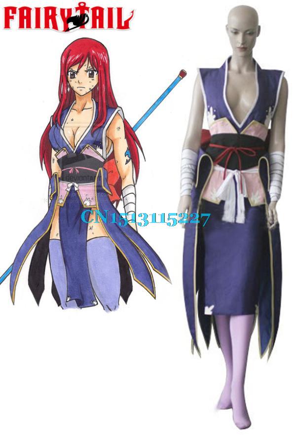 Fairy Tail Erza Scarlet Fighting Clothes Cosplay Costumes Anime
