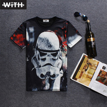 2016 New Arrivals Novel Men Women 3d T Shirt Star Wars Leaves Space Character Plaid Alien Print Camiseta Hombre WITH YZ783