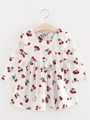 Thumbaby Girls Dress Party Printing Dresses Bubble Children Fashion Dreses Bead Chain Girls Party Dresses Free