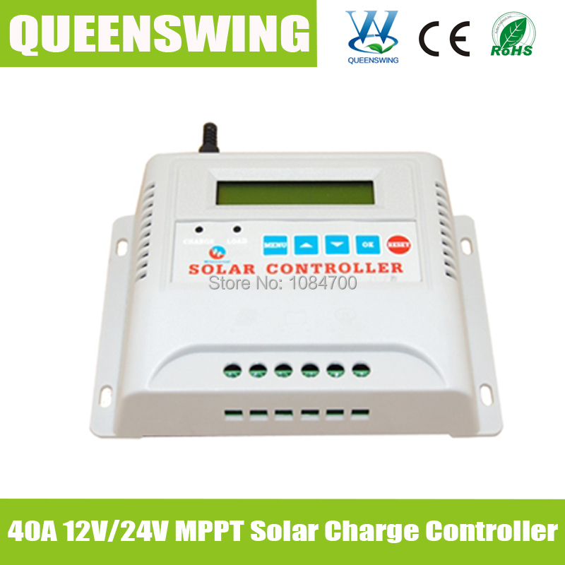 40A 12V 24V auto intelligent Solar Charge Controller with LCD with MPPT function good for solar