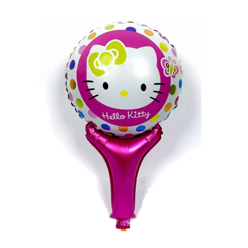 Бесплатная доставка 1 шт новый портативный kt cat мультфильм алюминиевые воздушные шары день рождения украшения воздушный