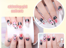 Mickey style pattern nail wrap full cover nail decal glitter beauty nail art stickers free shipping