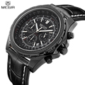 MEGIR Brand Chronograph Men Waterproof Sport Casual Male Watches Leather Strap Quartz Fashion Military Watches Clock