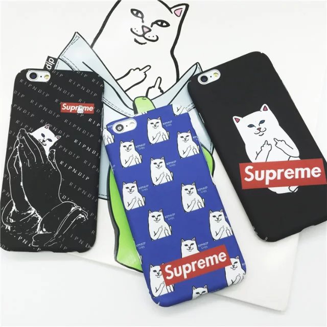 Luminous Middle finger Cat Case For Iphone 6 6s iphone 6 6s Plus 6 Cartoon Middle