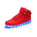 Fashion 2016 men lights up led luminous shoes high top glowing Led casual shoes for adult
