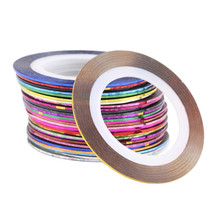 30Pcs set 2015 Mixed Colors Rolls Striping Tape Line Nail Art Decoration Sticker DIY Nail Tips