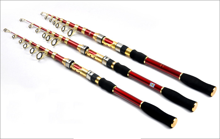Super Power carbon firber telescopic fishing rod telescope spinning fishing pole canne a peche pesca 2.1m 2.4m 2.7m 3.0m 3.6m  (3)