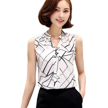 Blusas Korean Fashion Clothing 2016 Summer font b Womens b font Sleeveless White Chiffon font b
