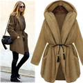 Winter Women Wool Coat 2016 Button Lapel Pocket two color Plus Size Long Sleeve Ladies Woolen