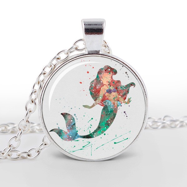 The Little Mermaid Ariel Art Print NECKLACE
