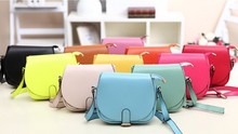 Wholesale Lovely 8 Candy Color Women Leather Handbags Korea Style Cute Women Messenger Bags Casual Lovely Shoulder Bags