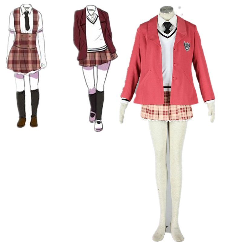Anime Axis Powers Hetalia APH W Girls School Uniform Skirt Cosplay Costume