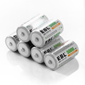6pcs lot EBL 5000mAh Size C Batteries R14 Ni Mh Batteria 1 2v Rechargeable battery for
