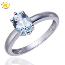 1.08ct Pure Aquamarine Steady 925 Sterling Silver Solitaire Ring Gemstone Unbelievable Engagement Bridal ceremony Jewelry