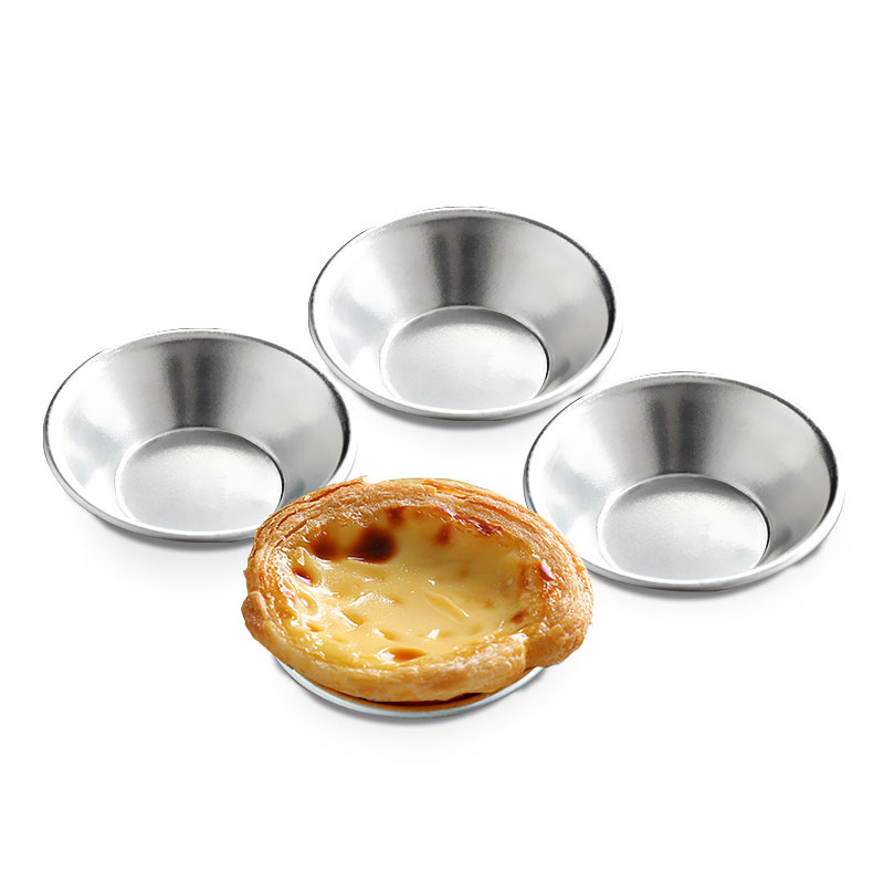 10Pcs pack Cake Style Egg Tart Pasteis De Nata Oven Bake Round Custard Tin H8C9 
