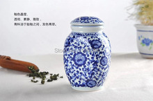 Chinese Jingdezhen Blue And White Porcelain Ceramic Ware Tea Caddy Container