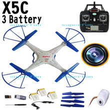 3 Batteries Upgrade blue Syma X5C 2.4Ghz 6-Axis Gyro RC Quadcopter Drone W/ 2MP HD Camera RTF