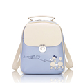 Fashion New Fresh Style Cute Cartoon Backpack Women Sweet Style Designer Push Lock Zipper Bag Lovely