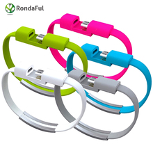 New Wrist Bracelet Charger Mobile Phone Cables Micro USB Data Cable Charging For Samsung Galaxy S4 S5 S6 A3 A7 Note 2 4 5 M9 M8