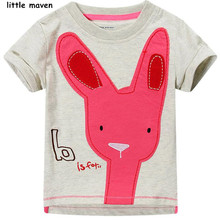Little maven 2016 new summer baby boy clothes short sleeve O-neck t shirt Cotton giraffe printing brand tee tops L001