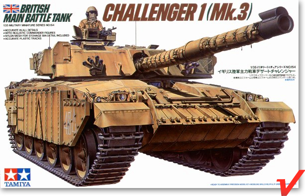 Tamiya model tank rising British challenger I 35154 main battle tanks
