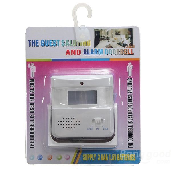 Wireless+Alarm+Door+Sensors DreamFly Wireless Door Bell Welcome Alarm Chime Motion Sensor Detector ...