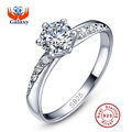 Promotion 100 925 Sterling Silver Jewelry Wedding Rings for women 0 5 Carat CZ Diamond Engagement