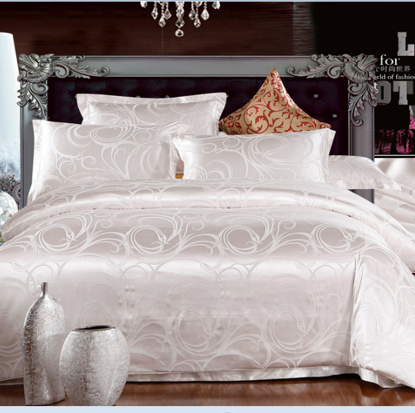 Home textile Stain Jacquard bedding set duvet cover set bed sheet bed linen bedclothes bed cover set roupa de cama bedspread