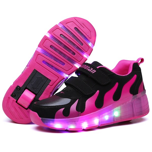 2016 Новый Ребенок Heelys Jazzy Юниоров Девушки/Мальчики LED Light Heelys Дети Роликовые Коньки Обувь, дети Кроссовки С Одного Колеса