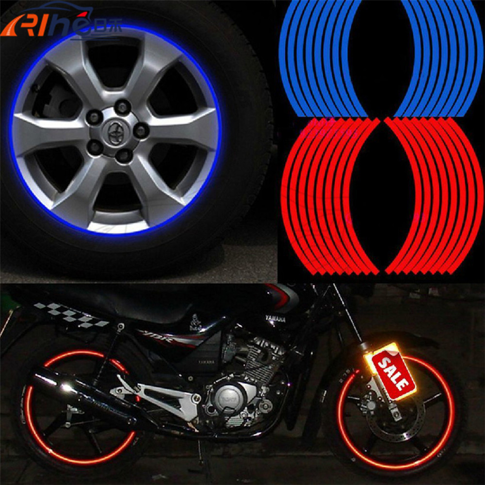 new 17 18 inch new flame reflective rim tape wheel stripes stickers vinyl decal car For