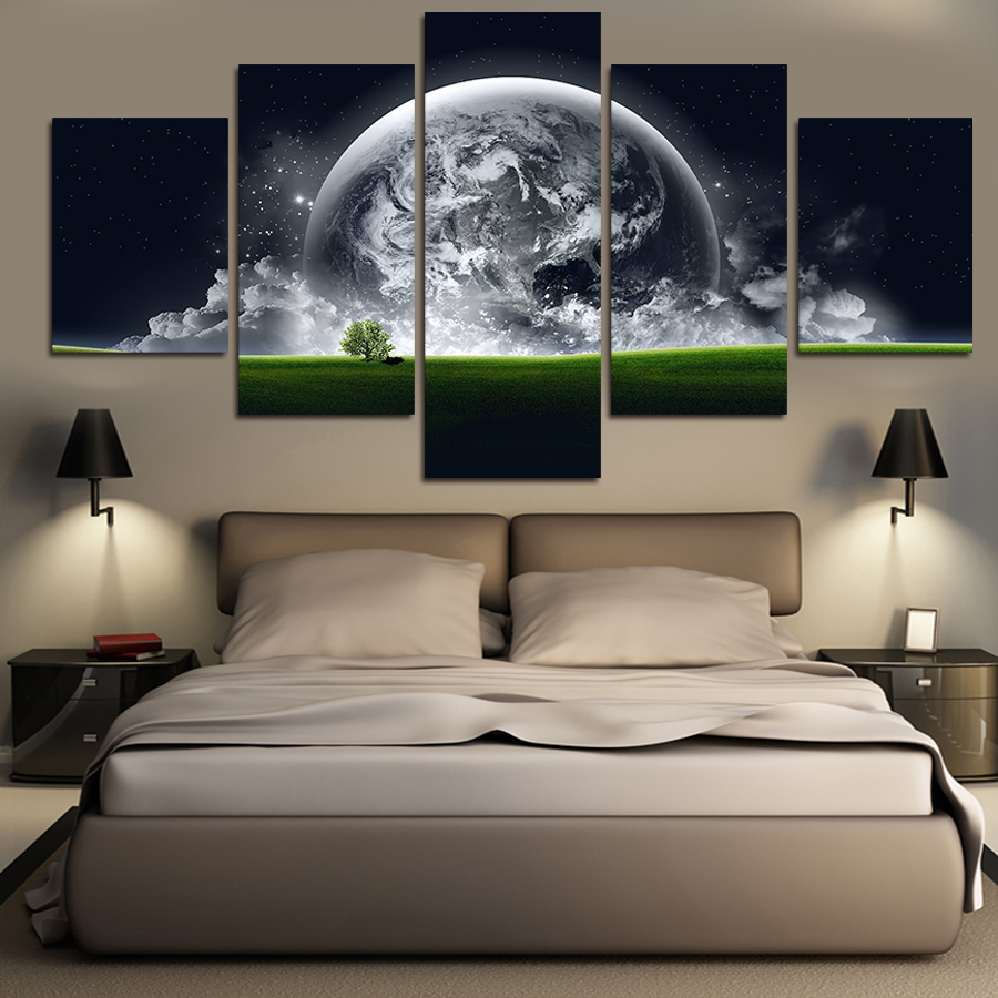 Framed printed green 5 piece koop goedkope framed printed green 5 ...