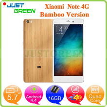 5.7″ 1920×1080 IPS Xiaomi Note 4G Bamboo Cell Phone Snapdragon 801 Quad Core 2.5GHz 3GB RAM 16GB ROM 13MP Dual SIM Android 4.4