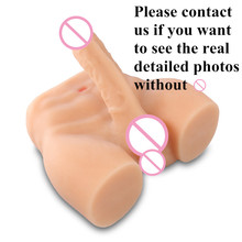 Lifelike real size full silicone male or gay with 20cm big gaint dildo and anus hole sex doll for women