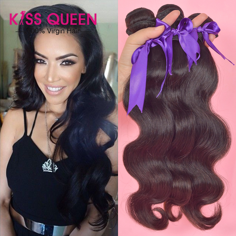 Queen Hair brazilian body wave 3 pcs lot 6A unprocessed virgin brazilian hair weave bundles brazilian