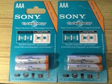 4Pcs(2cards) Original New NI-MH AAA 3A Rechargeable Batteries 1.2V 4300mAh NI MH For Sony Rechargeable Battery Free Shipping