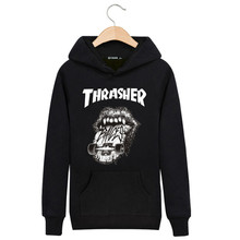 2015 New Winter Clothes Fleece Trasher Hoodie Hip Hop thrasher Hoodie Men Sweatshirts Pullover Track suit Element Hoodies