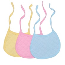 1 pc Wholesale newborn baby 0-12 months solid color cotton round edge waterproof bibs anti dirty keep neck clean slobber towel